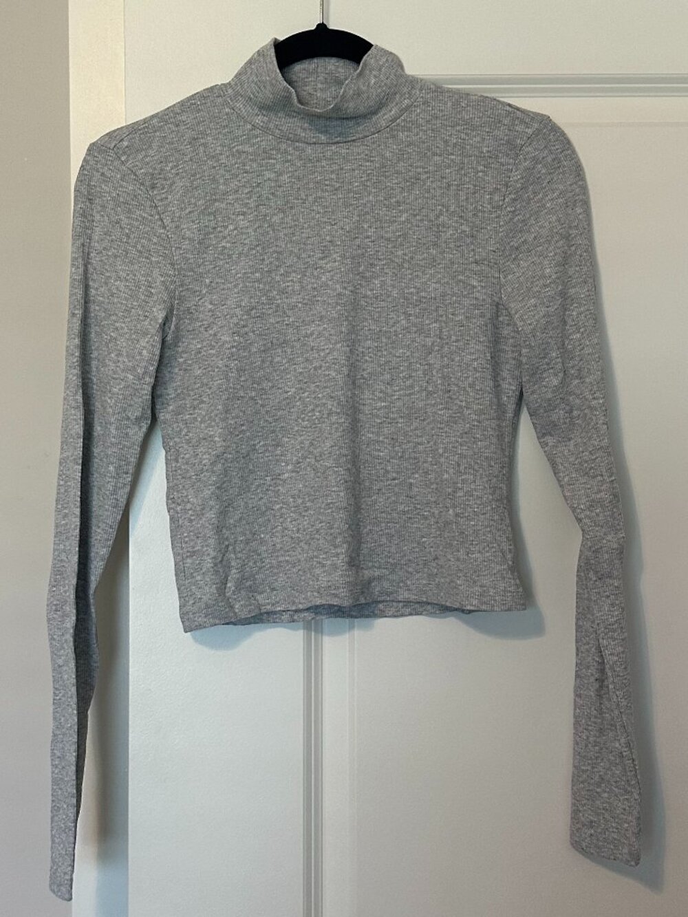 American Eagle Crop Mock Neck Top